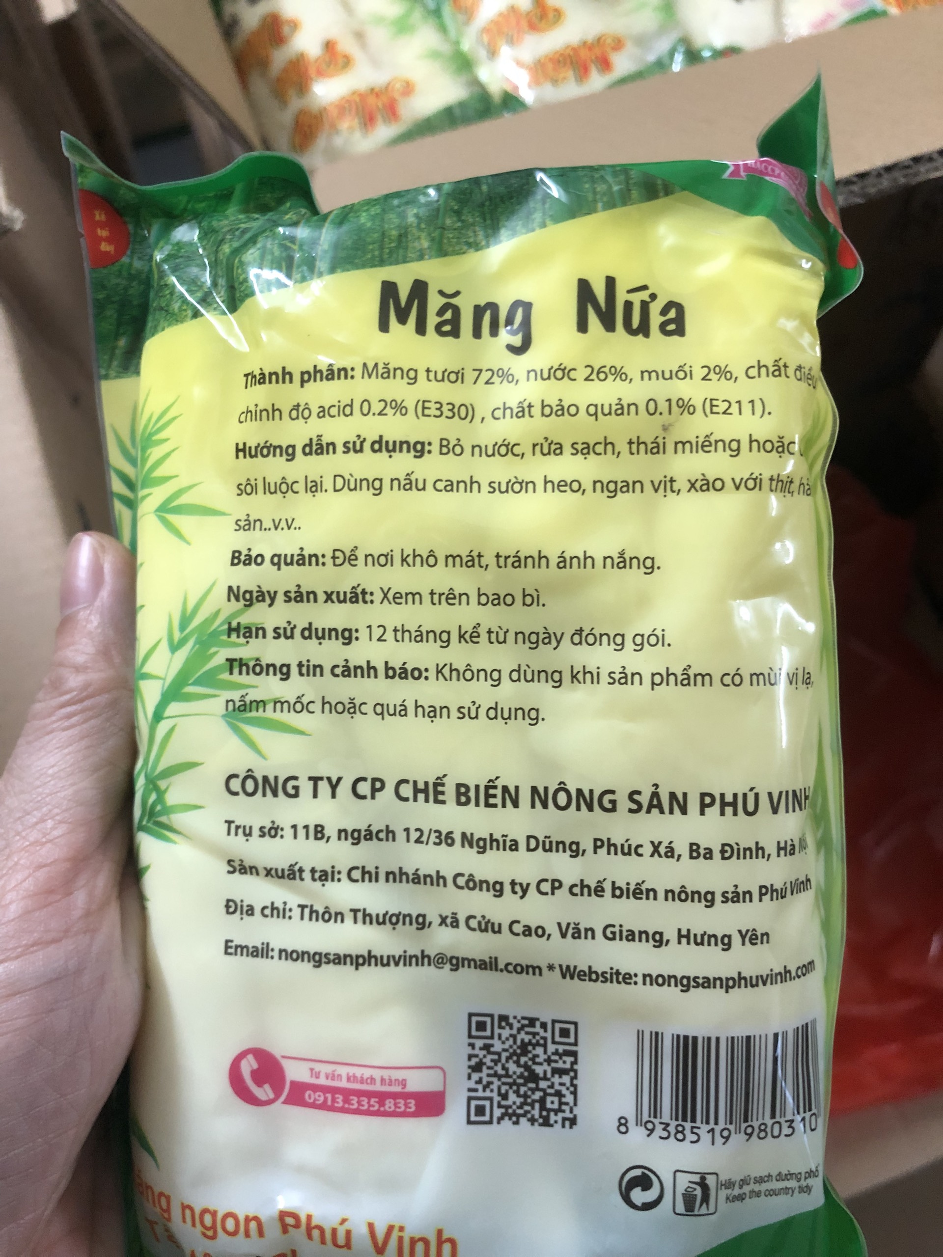 Măng nứa 500g (Măng lá tươi 500g măng/ 1 bịch)