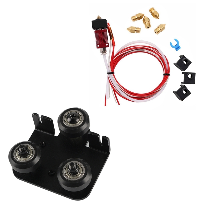 Bảng giá Mk10 Extruder Hot End Kit for Creality Cr-10 Cr-10S S4 S5 1.75mm Filament 0.4mm Nozzle & 3D Extruder Back Support Plate with Pulley Extruding Backplate for Ender 3 Ender Phong Vũ