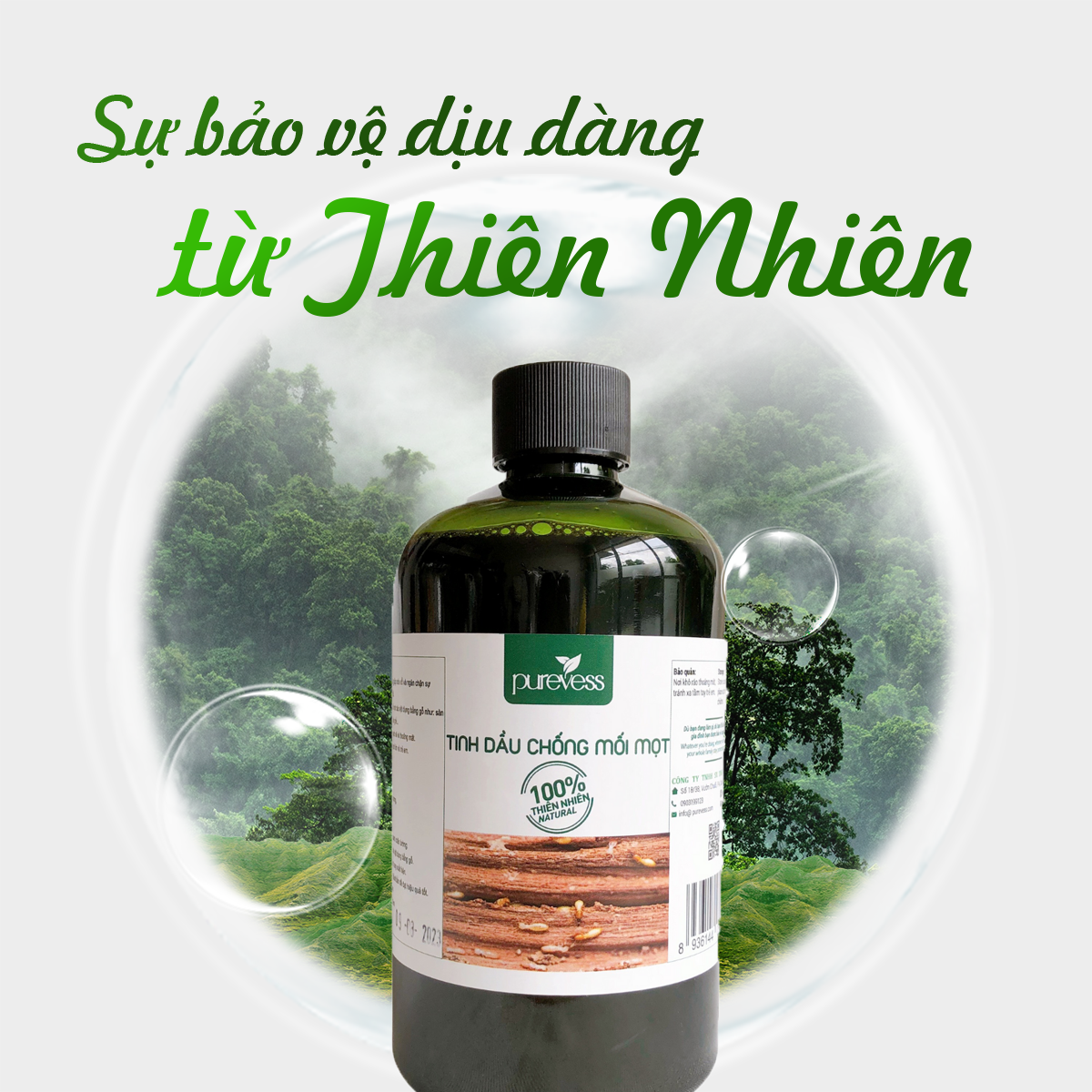 Tinh dầu diệt mối Purevess - diệt mối và côn trùng