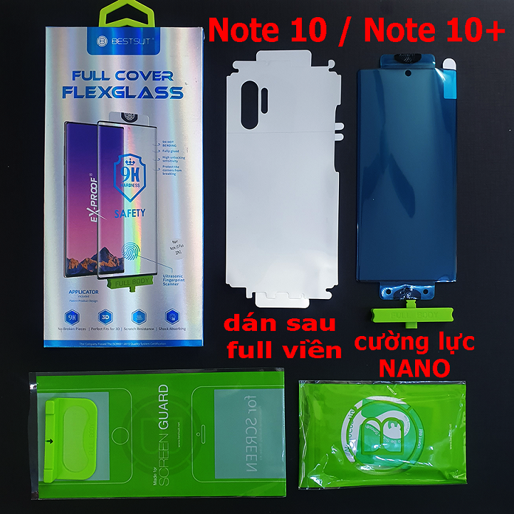 Bộ dán màn hình Bestsuit cho Note 10, Note 10+