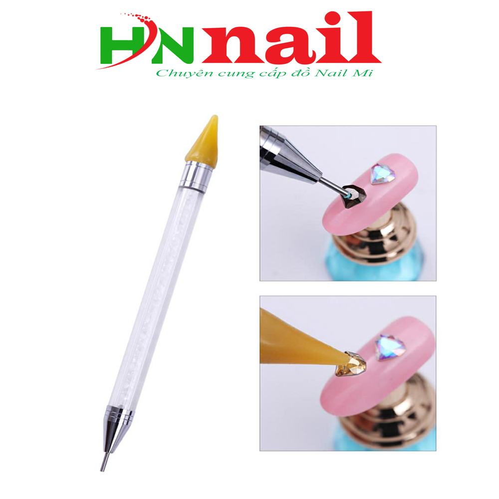 Bút chấm đá hai đầu dùng để gắp đá cạy đátrang trí móng làm đẹp nail spa hình xăm thời trang nữ shop Hnnail