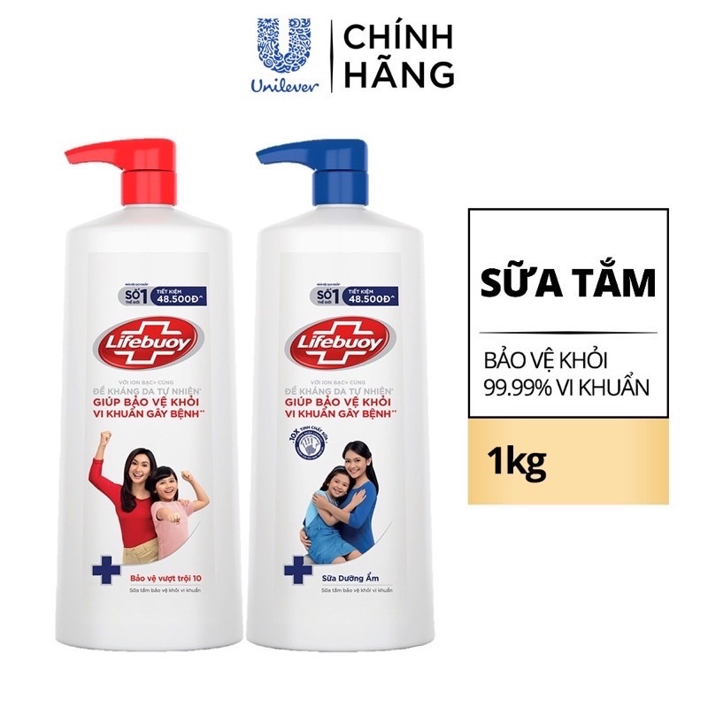 Sữa Tắm Lifebuoy (1Kg/1.4Kg)