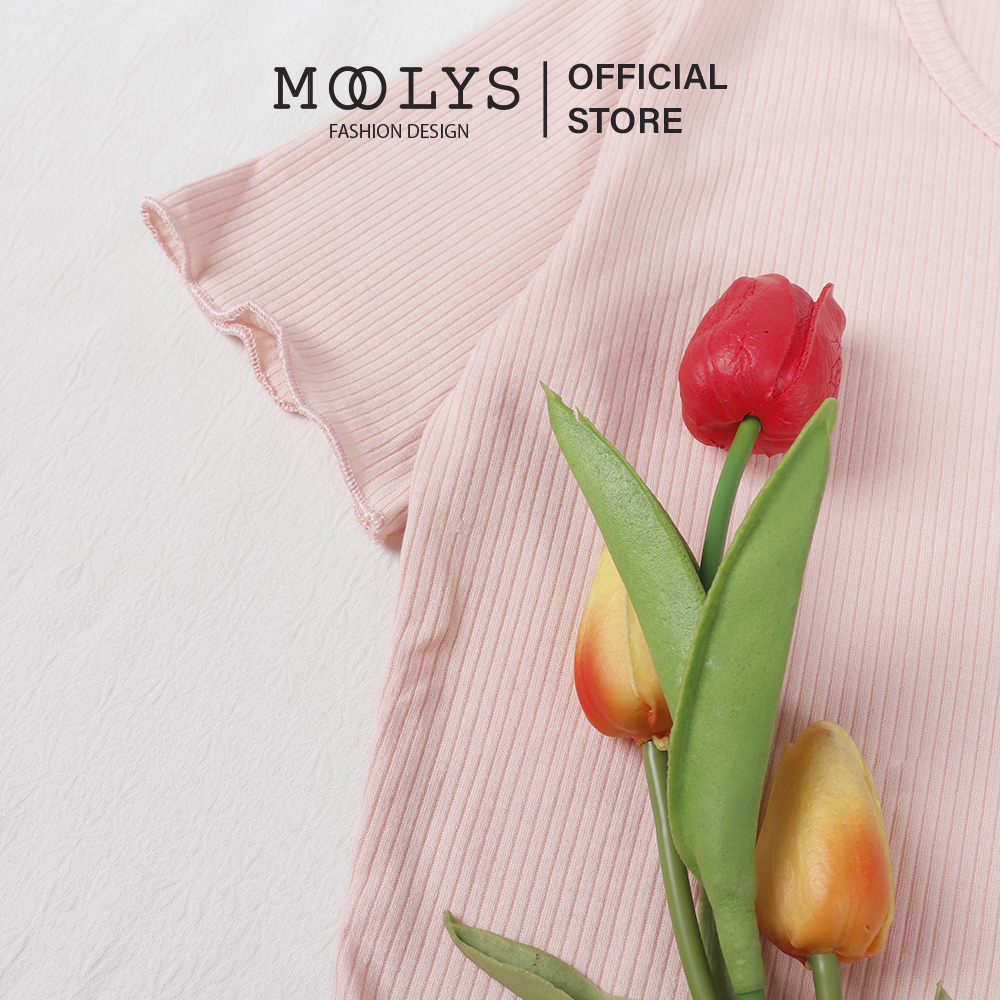 Áo crop top thun body basic dáng siêu xinh Moolys MC002