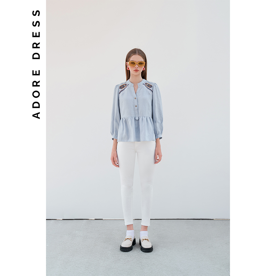 Quần skinny Jeans màu trắng basic 2JE1001 ADOREDRESS