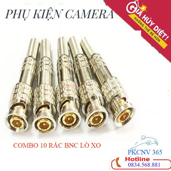 [FreeShip] COMBO 10 RẮC BNC LÒ XO giành cho camera