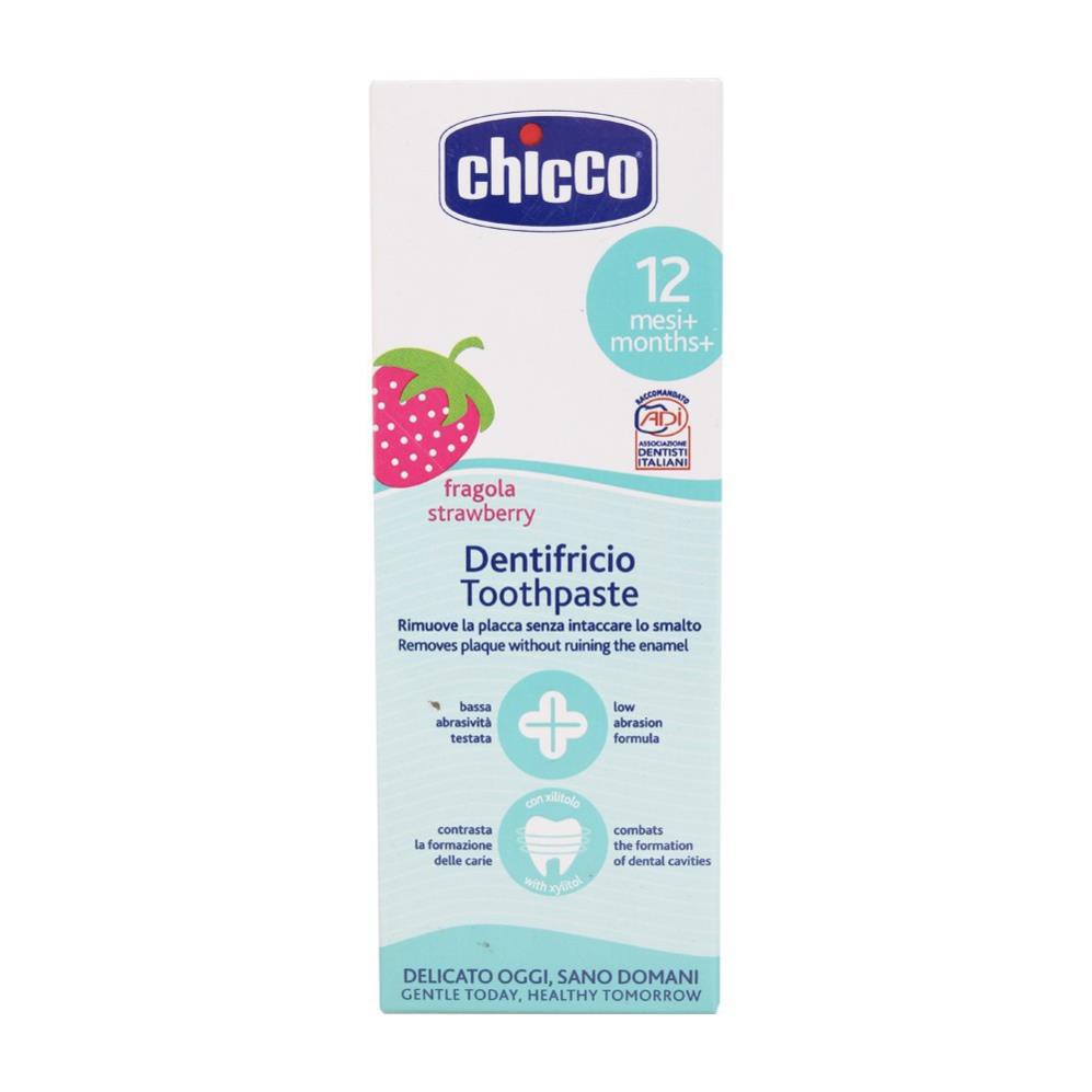 Kem Đánh Răng Hương Dâu 12M+ Chicco Nuốt Được