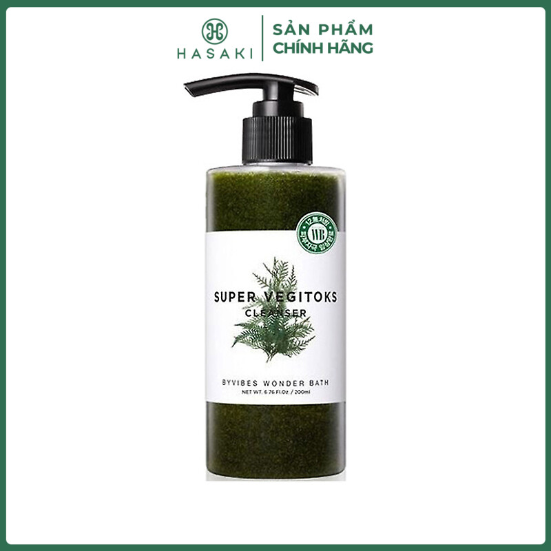 Sữa rửa mặt rau củ byvibes wonder bath super vegitoks cleanser 300ml