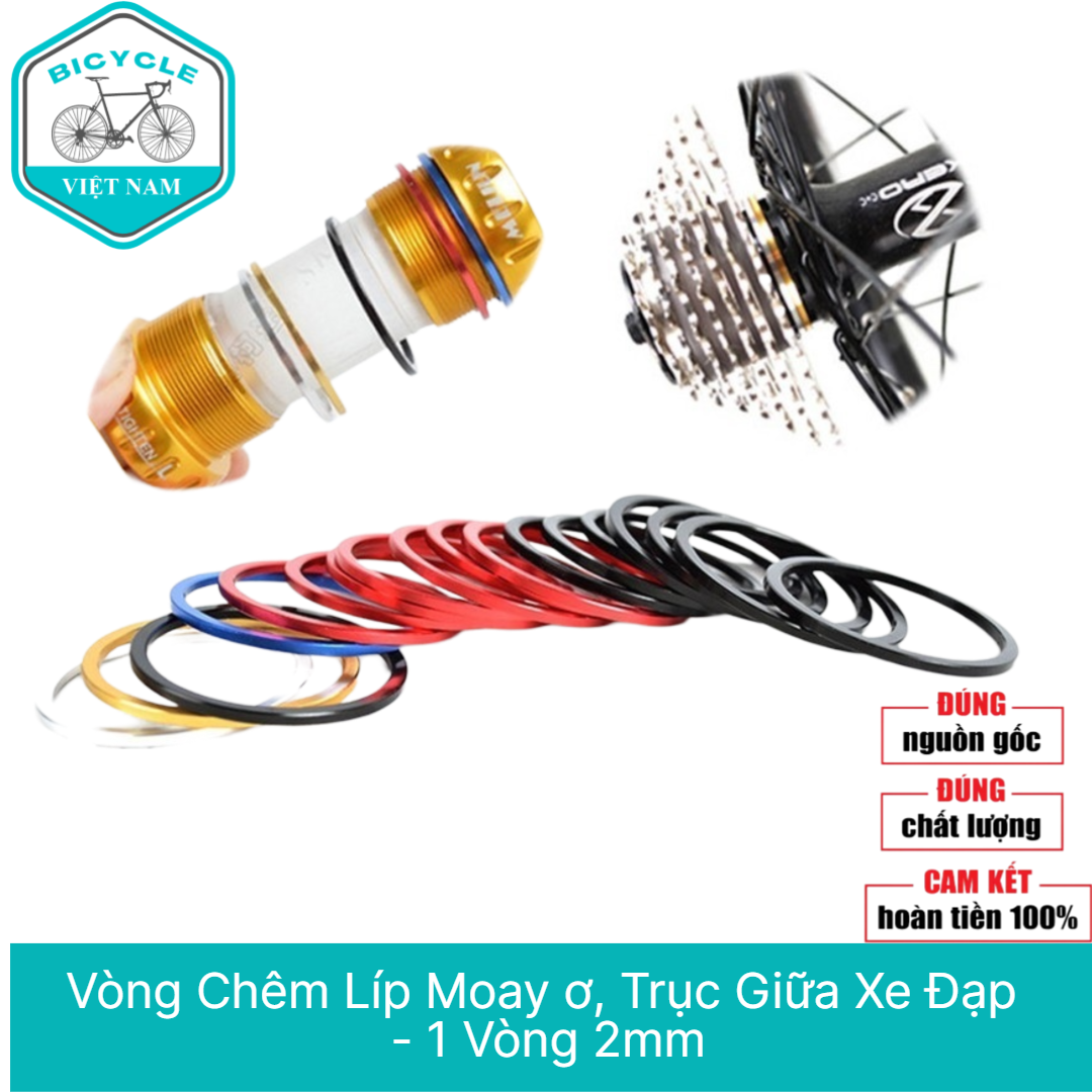 Vòng chêm líp moay ơ, trục giữa xe đạp - 1 vòng 2mm