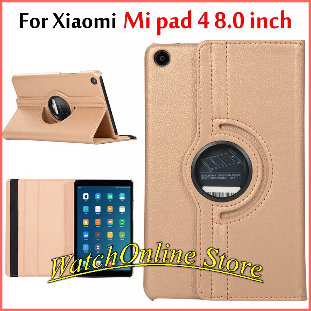 Bao da xiaomi mi pad 4 xoay chiều 360 độ - bao da nấp gập giá đỡ
