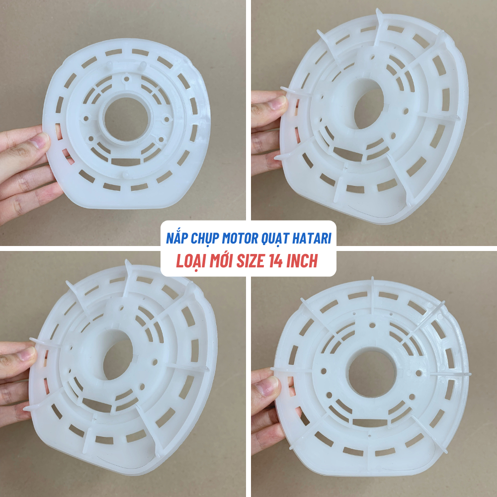 Nắp chụp mô tơ quạt hatari nhiều kích thước, nắp mặt nạ quạt có răng nhiều màu phù hợp nhiều loại quạt hatari