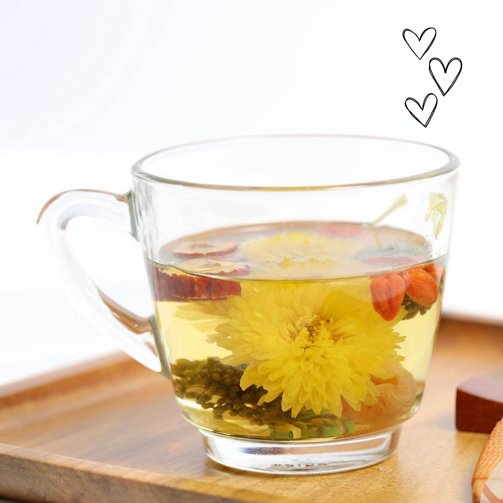 [5 Trial Packs] Calming Tea, Helps You Sleep Well, 6 Flavors (Chrysanthemum, Goji Berry, Red Apple, Lotus Heart, Panax Notoginseng Bud, Longan)