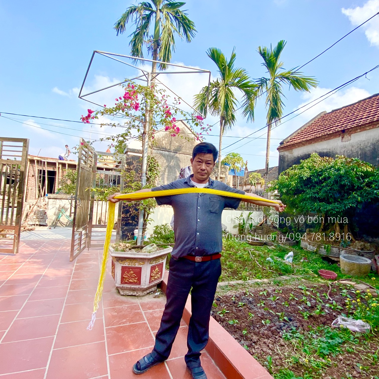 Vó bắt cá lưới đánh kéo cá to cạnh 2m6x2m6