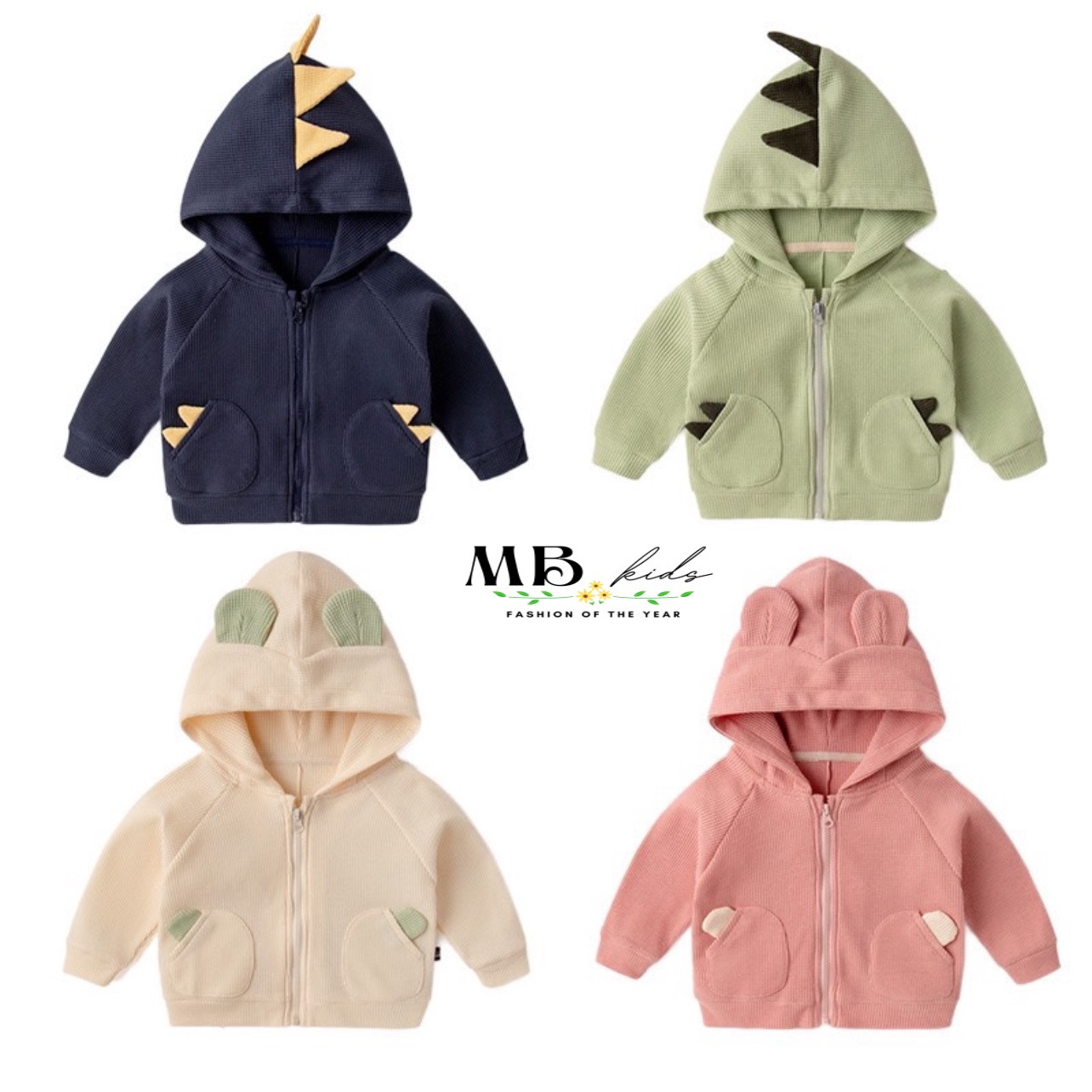Sale áo khoác cho bé chất len tổ ong cao cấp bé trai bé gái size 8-18kg