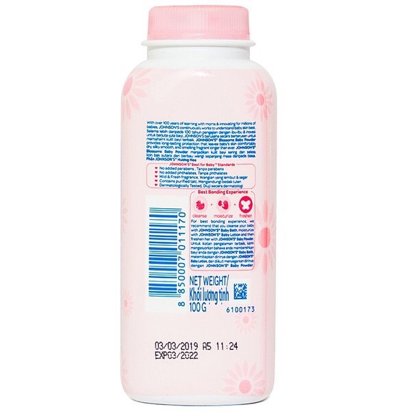 Combo Phấn Thơm Cho Bé Kèm Hộp Bông Dặm Phấn (100gr)