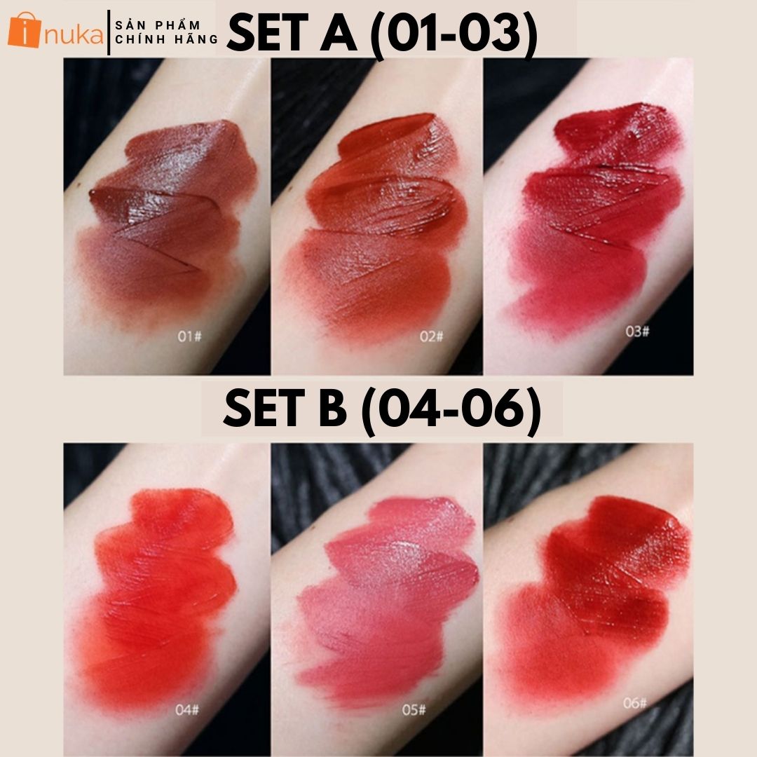 [Phiên bản 2021] son herorange set son 3 cây lâu trôi có dưỡng chính hãng Inuka son nội địa trung lên màu chuẩn mỹ phẩm nội địa trung có thể thay thế son blackrouge son 3ce son kem lì không gây khô thâm môi inuka.store.
