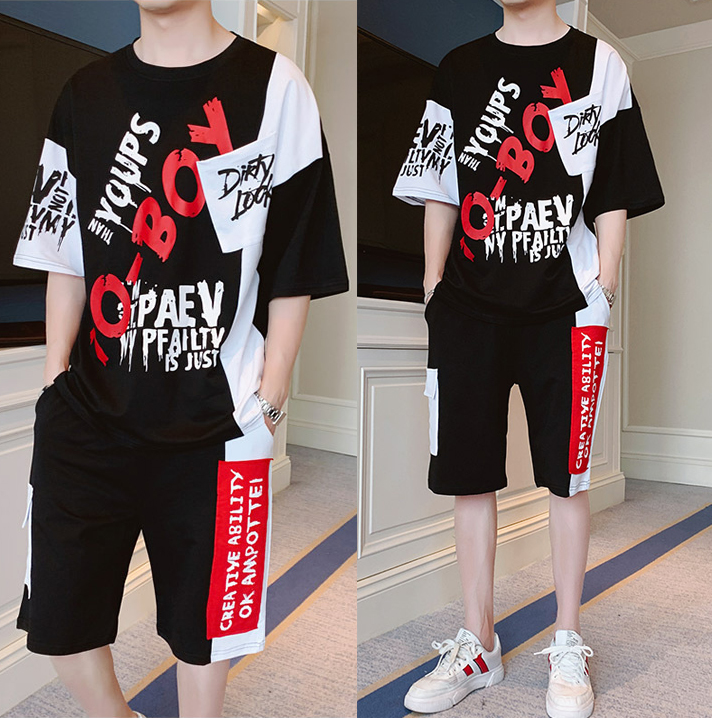 Bộ Quần Áo Thun Nam TO – BOY Phối Hai Màu Cá Tính Thời Trang 4MENHCM SET NAM 9000033