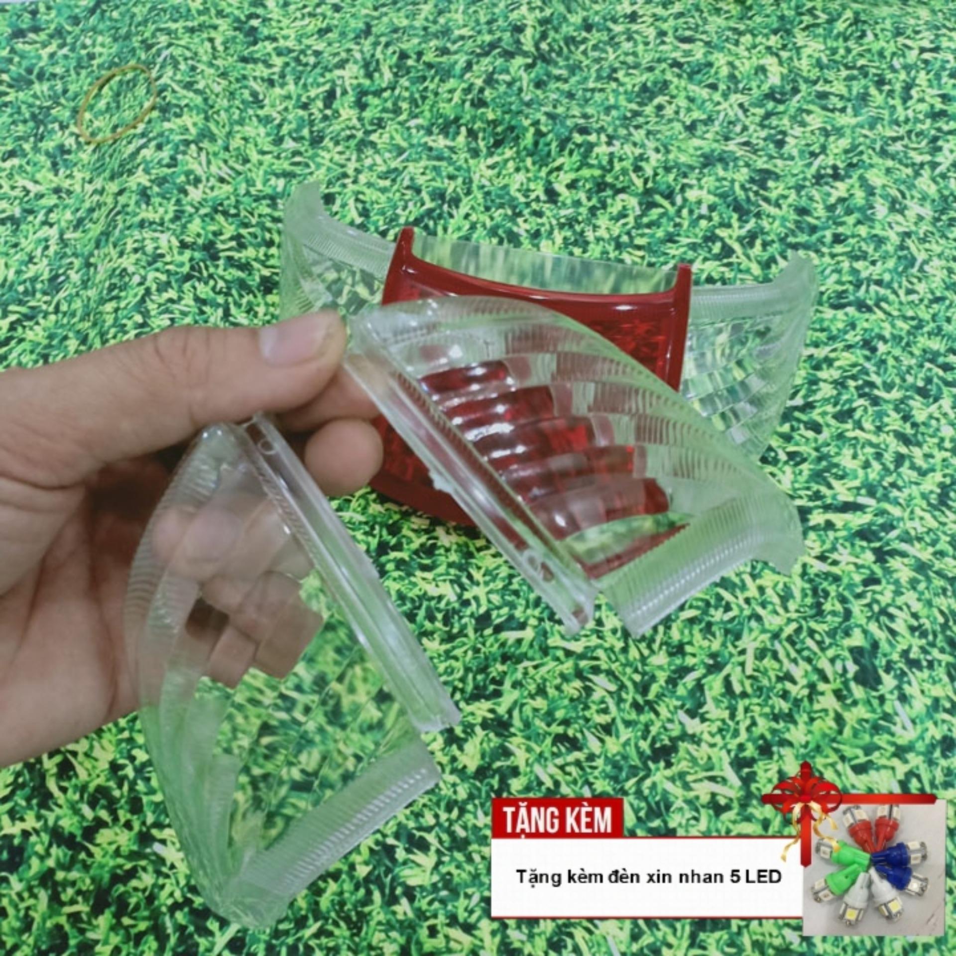 TẶNG ĐÈN XI NHAN 5 LED - Trọn bộ nắp xi nhan sau và nắp đèn hậu xe Wave A382