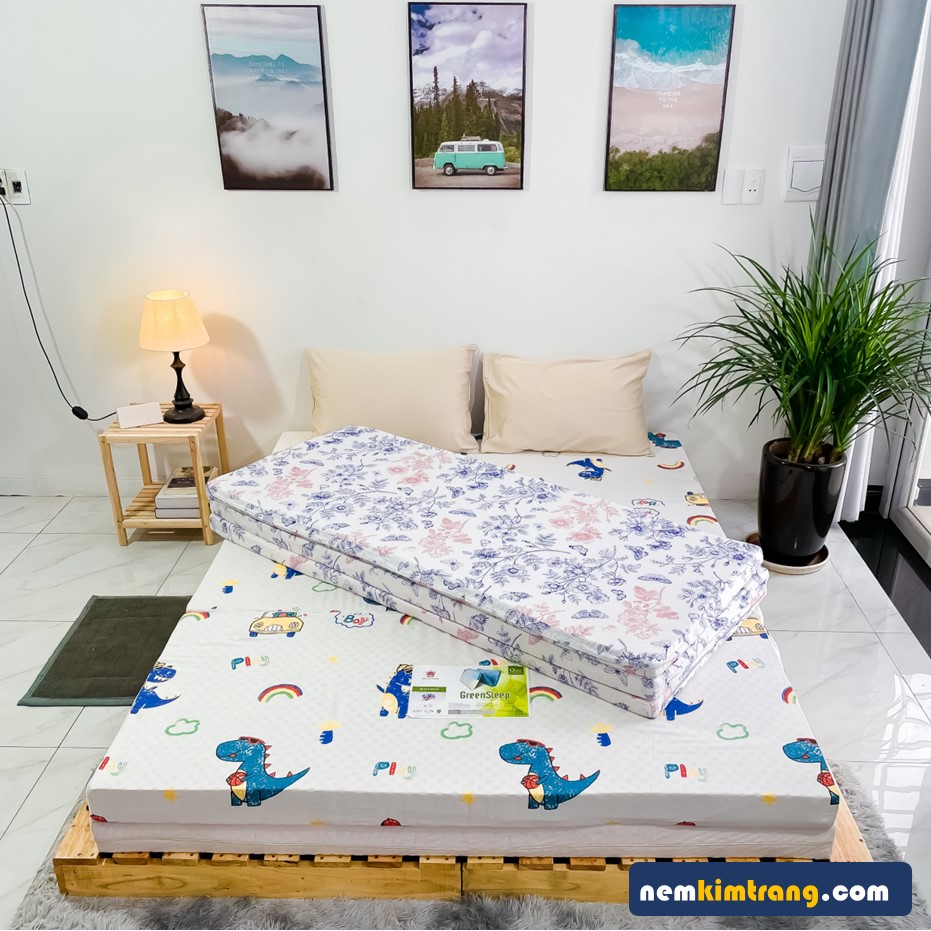 Nệm cao su vạn thành green sleep gấp 3 - chính hãng, bảo hành 05 năm