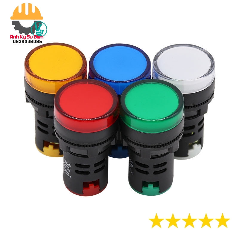 Đèn Báo Nguồn Led AC 220V  AD16-22D/S31 - phi 22mm ( Đèn báo tủ điện )