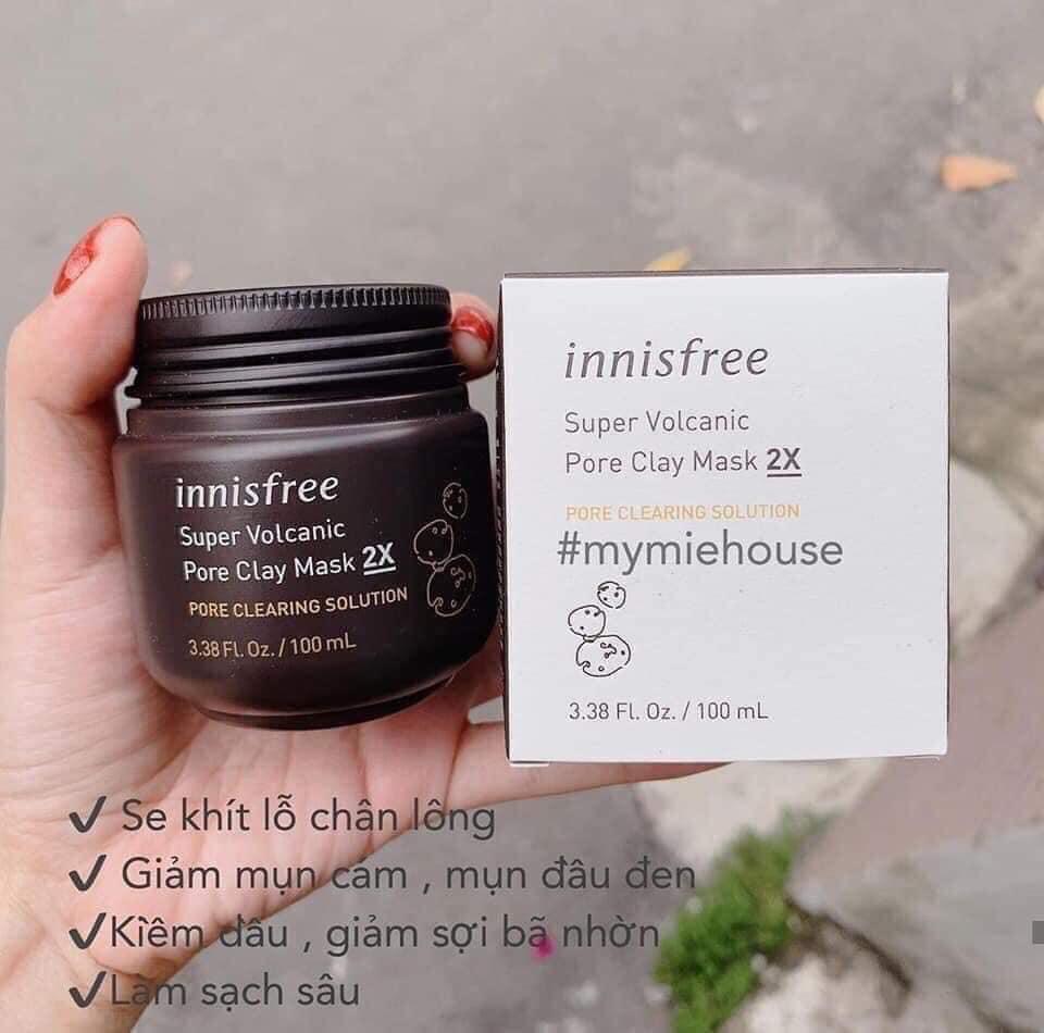 Mặt Nạ Đất Sét Innisfree Super Volcanic Pore Clay Mask 2X 100ml