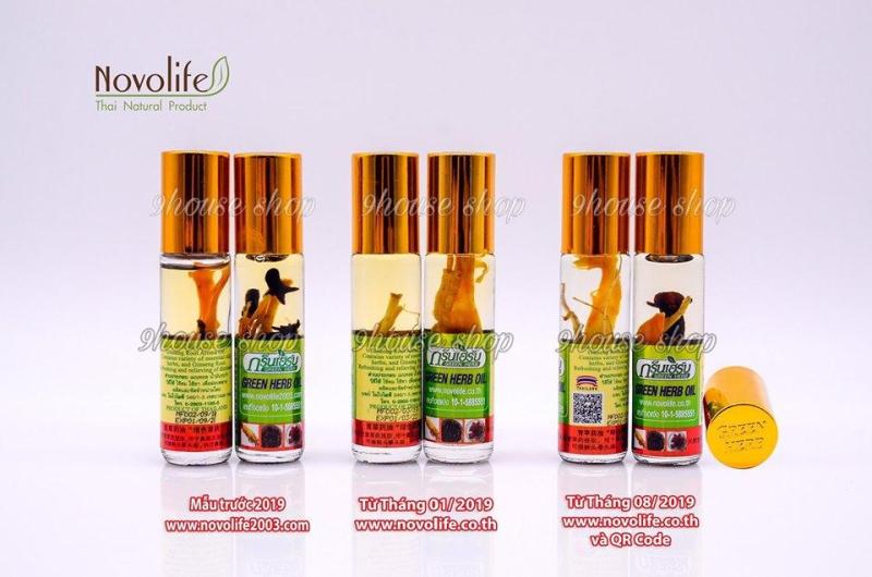 Dầu Nhân Sâm Ginseng Green Herb Oil Nhập Khẩu Thái Lan (8ml/chai) nhập khẩu