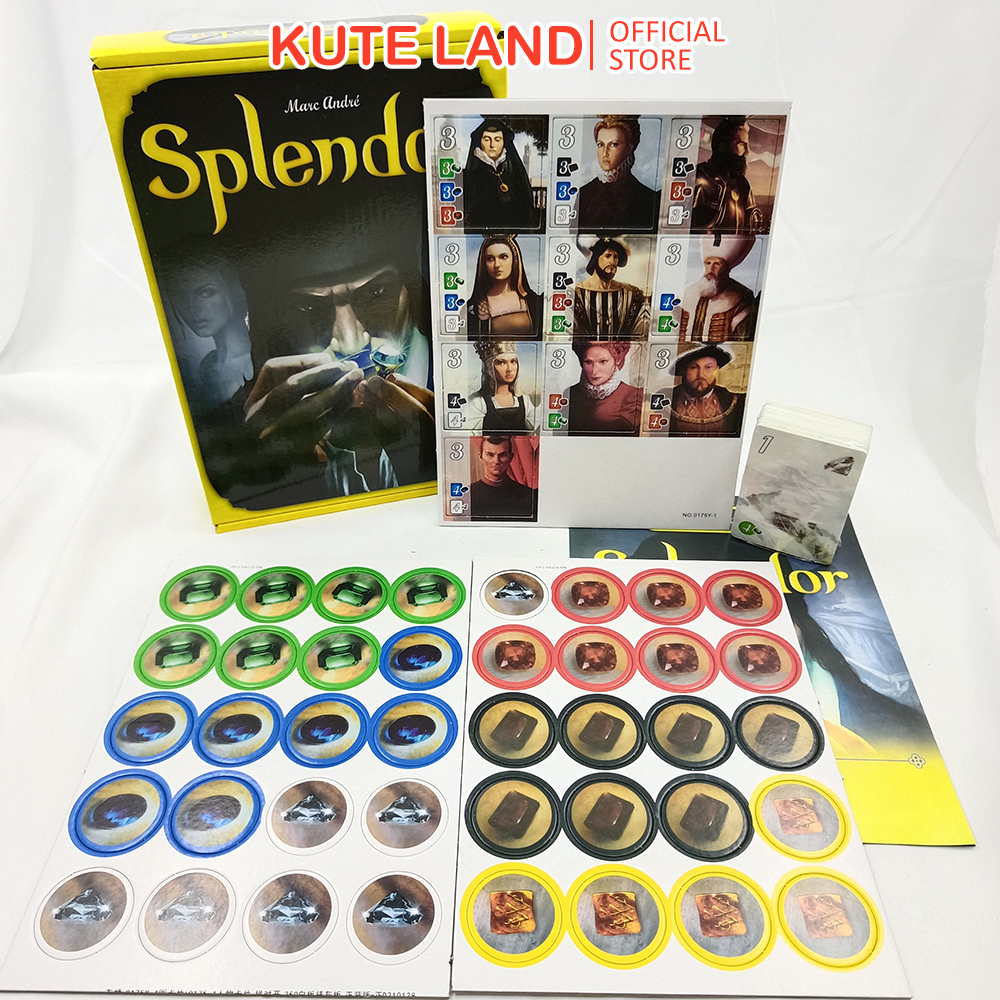 Bộ Bài Board Game Splendor Giá Rẻ Chip Card Board Đầy Đủ Components