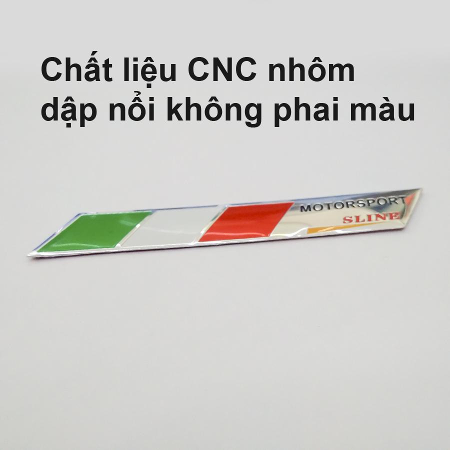 Tem dán xe Nhôm nổi CNC - ITALY S29