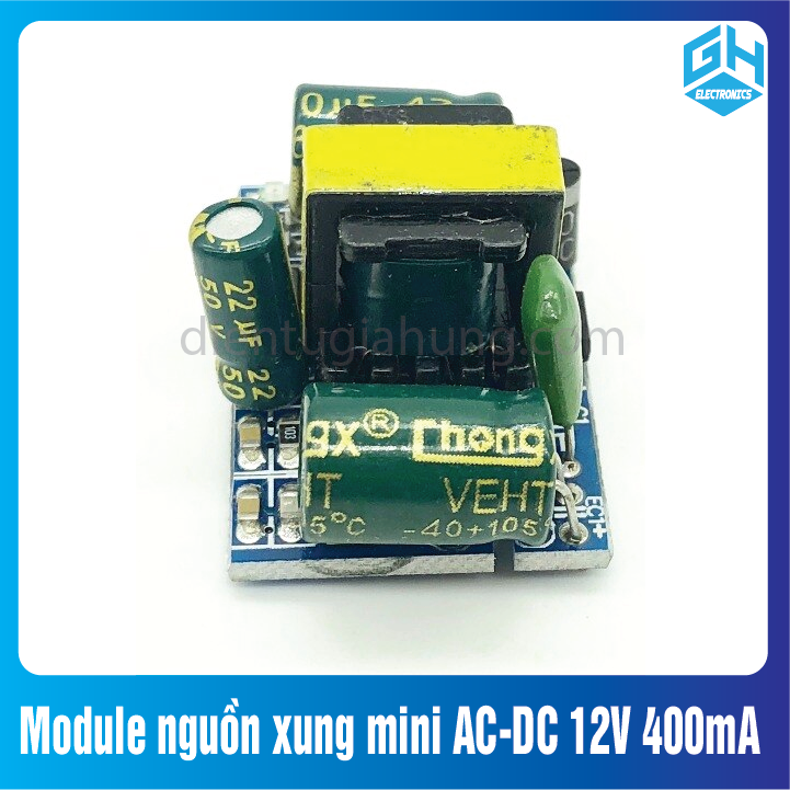 Module nguồn xung mini AC-DC 12V 400mA chất lượng cao