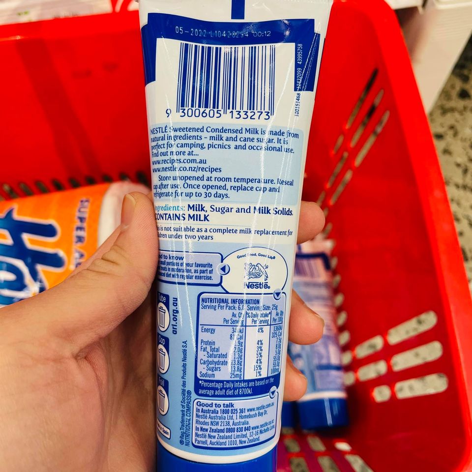 [HCM]Sữa đặc Nestle Úc dạng tuýp 170g