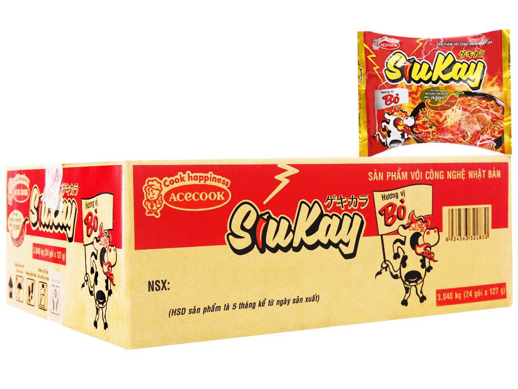 Mì SiuKay vị bò gói 127g