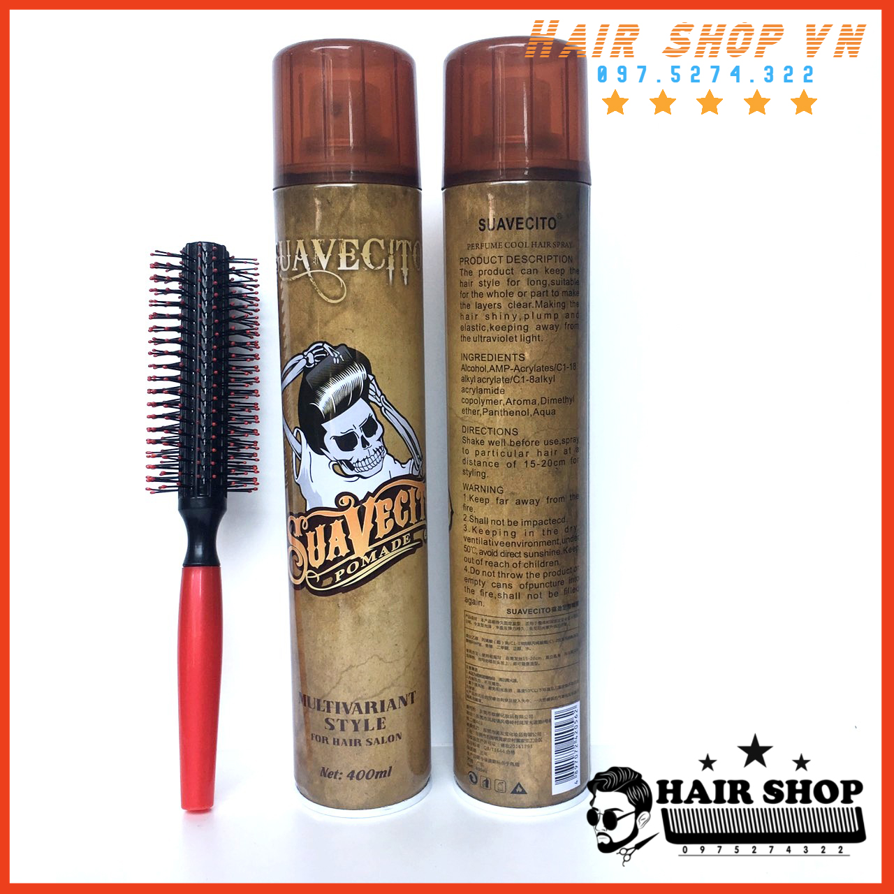 [ tặng Lược ] Combo Gôm Xịt Tóc Suavecito + Sáp Tạo Kiểu Tóc BluMaan Styling Meraki (Bản Tê Giác Xanh )