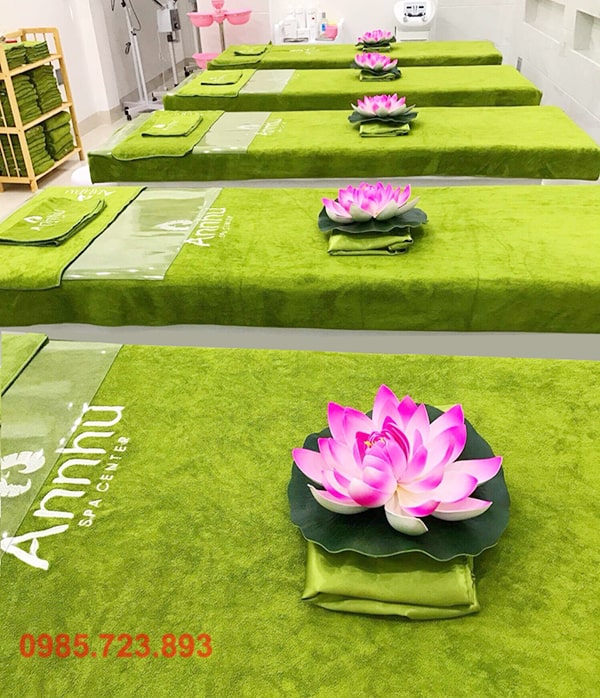 Combo Bộ khăn spa cao cấp đầy đủ - màu sắc đa dạng