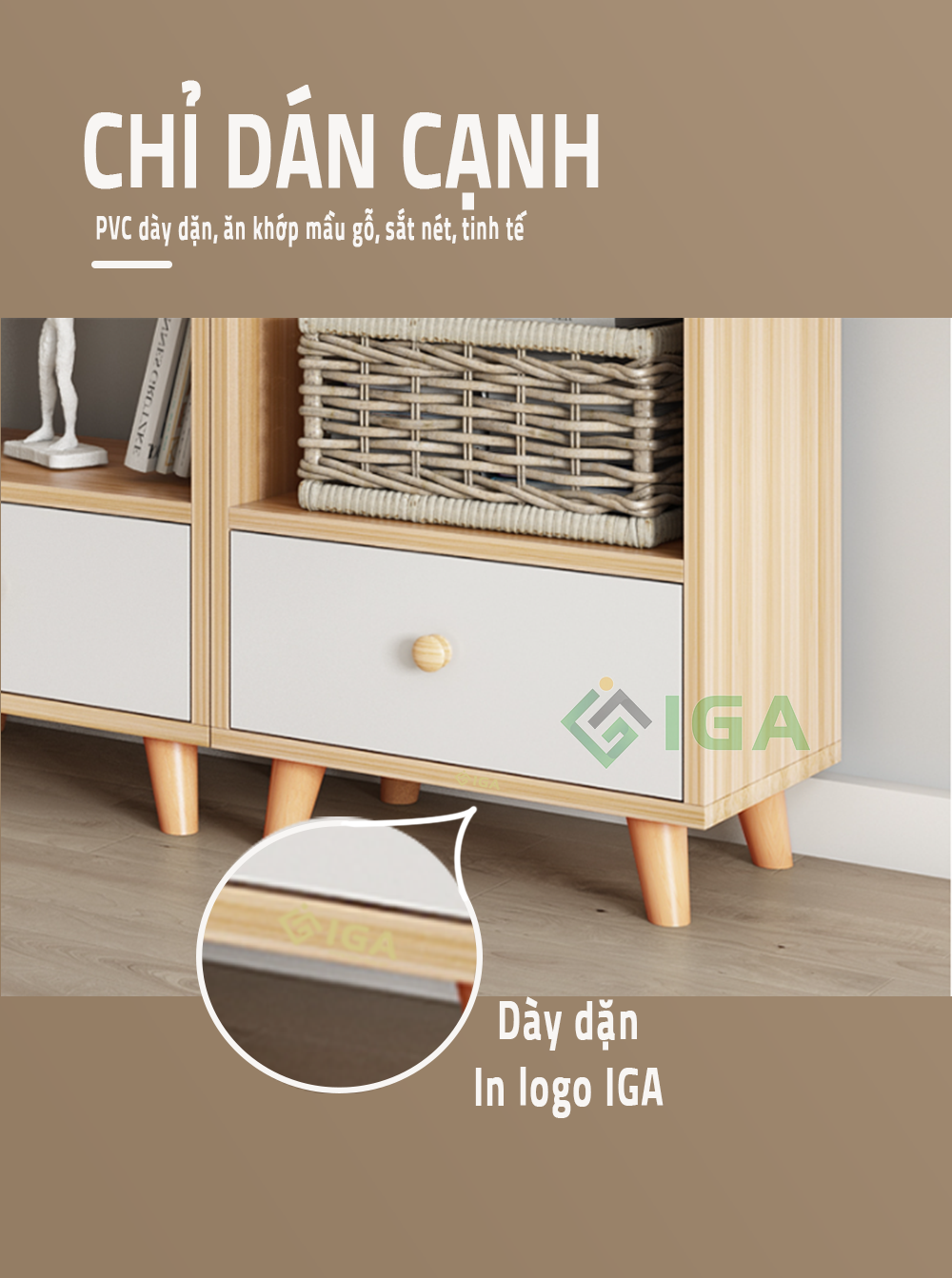 Tủ Sách Gỗ Đa Tầng Phong Cách Nordic - GP144