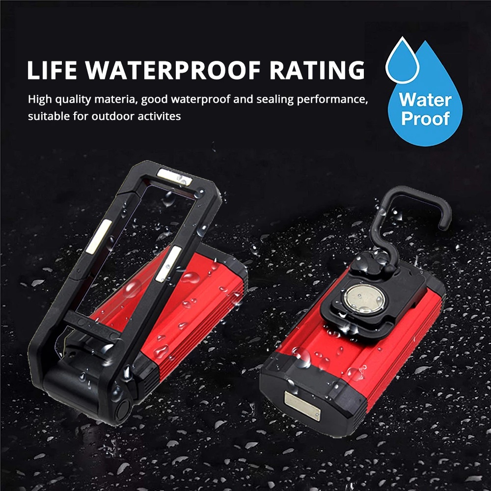 Super bright and practical led USB rechargeable magnetic charging light with magnetic suction clip adjustable LED work light delivery angle fast