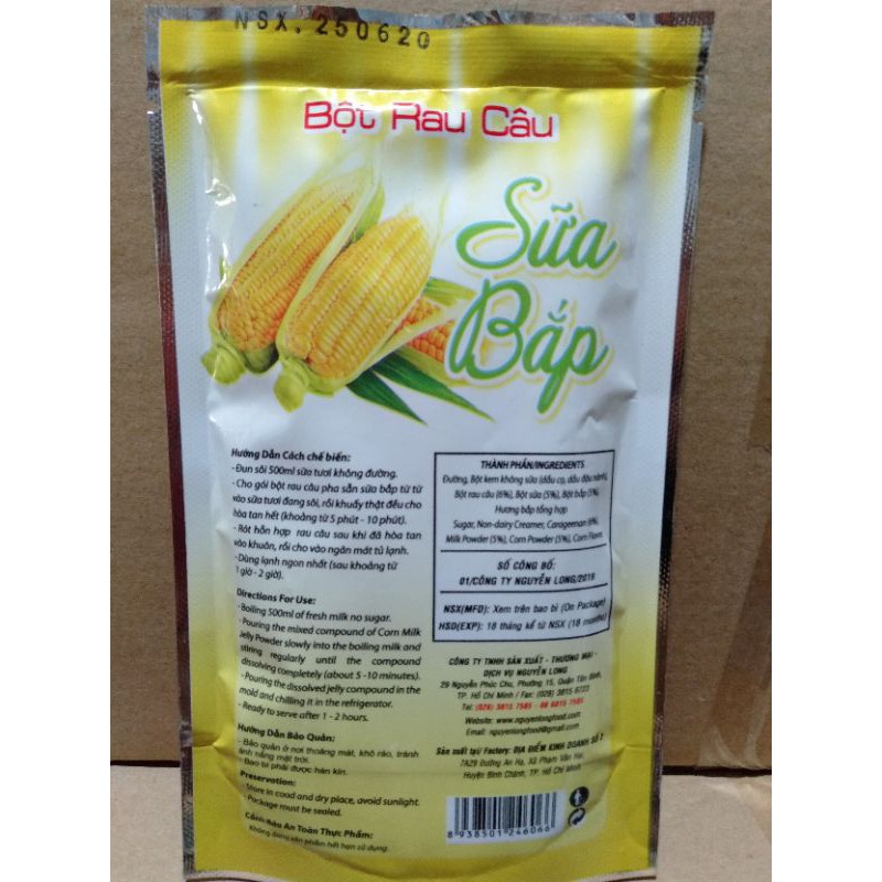 bột rau câu sữa bắp dragon [gói 106g]