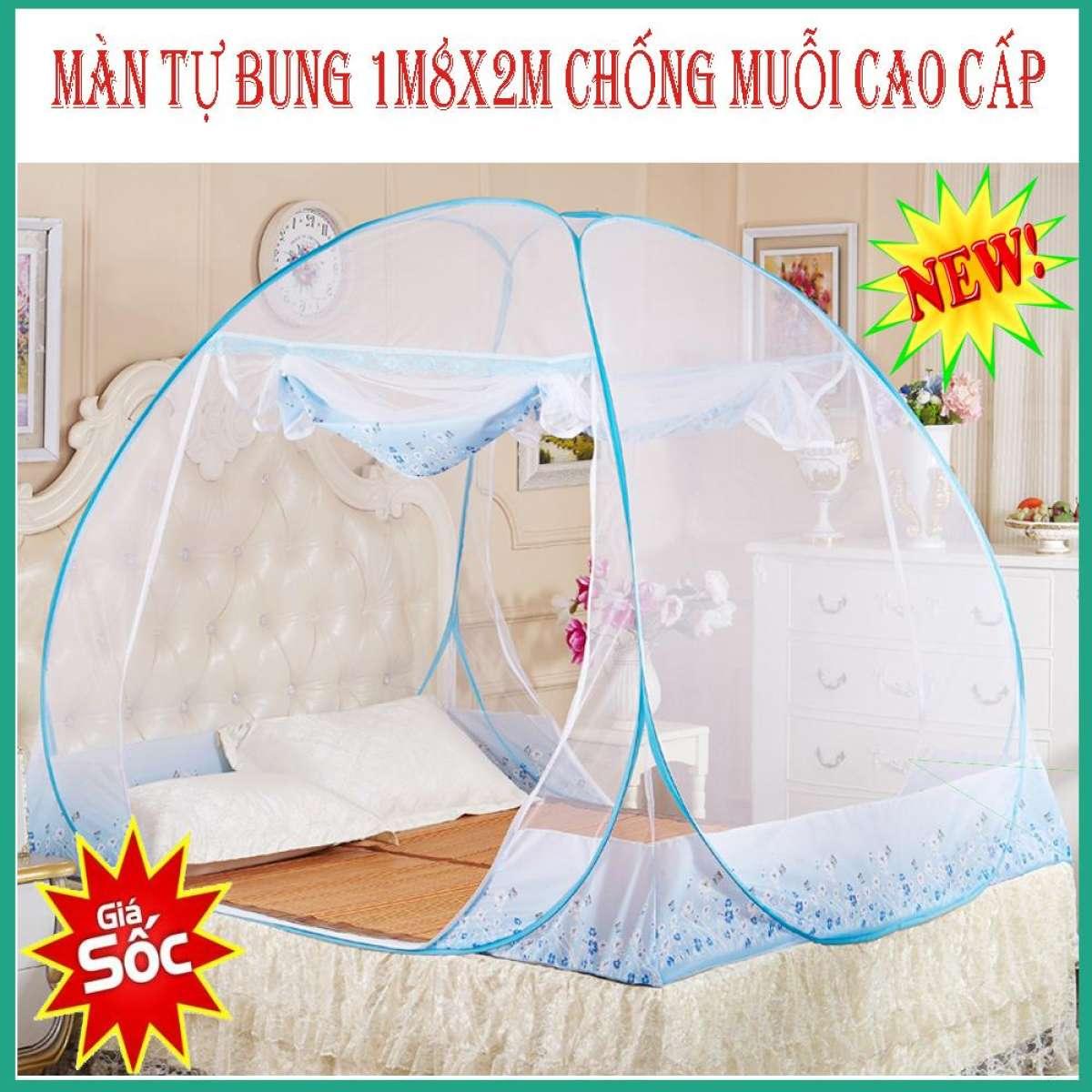 [HCM]Mùng ngủ Mùng chụp Mùng tự bung 1m8 x2m cao cấpmắt màn dàychất liệu dai chắc chắnchống muỗi hiệu quảgiúp giấc ngủ ngon và sâu hơnBH 1 ĐỔI 1SALE 50%