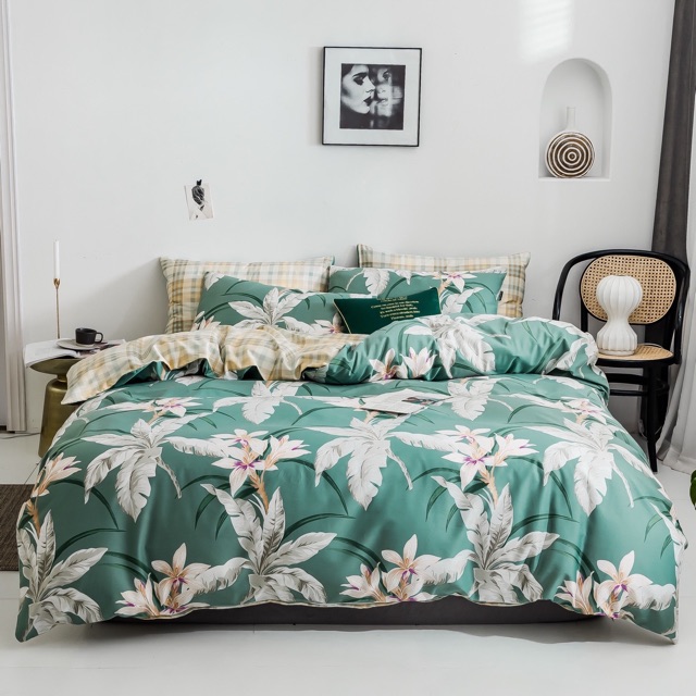 Bộ Chăn Ga Gối Lụa Tencel Cao Cấp ( Chăn Kèm Ruột )