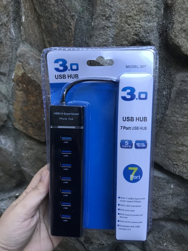 Bộ chia USB 7 Cổng tốc độ chuẩn 3.0 dây dài