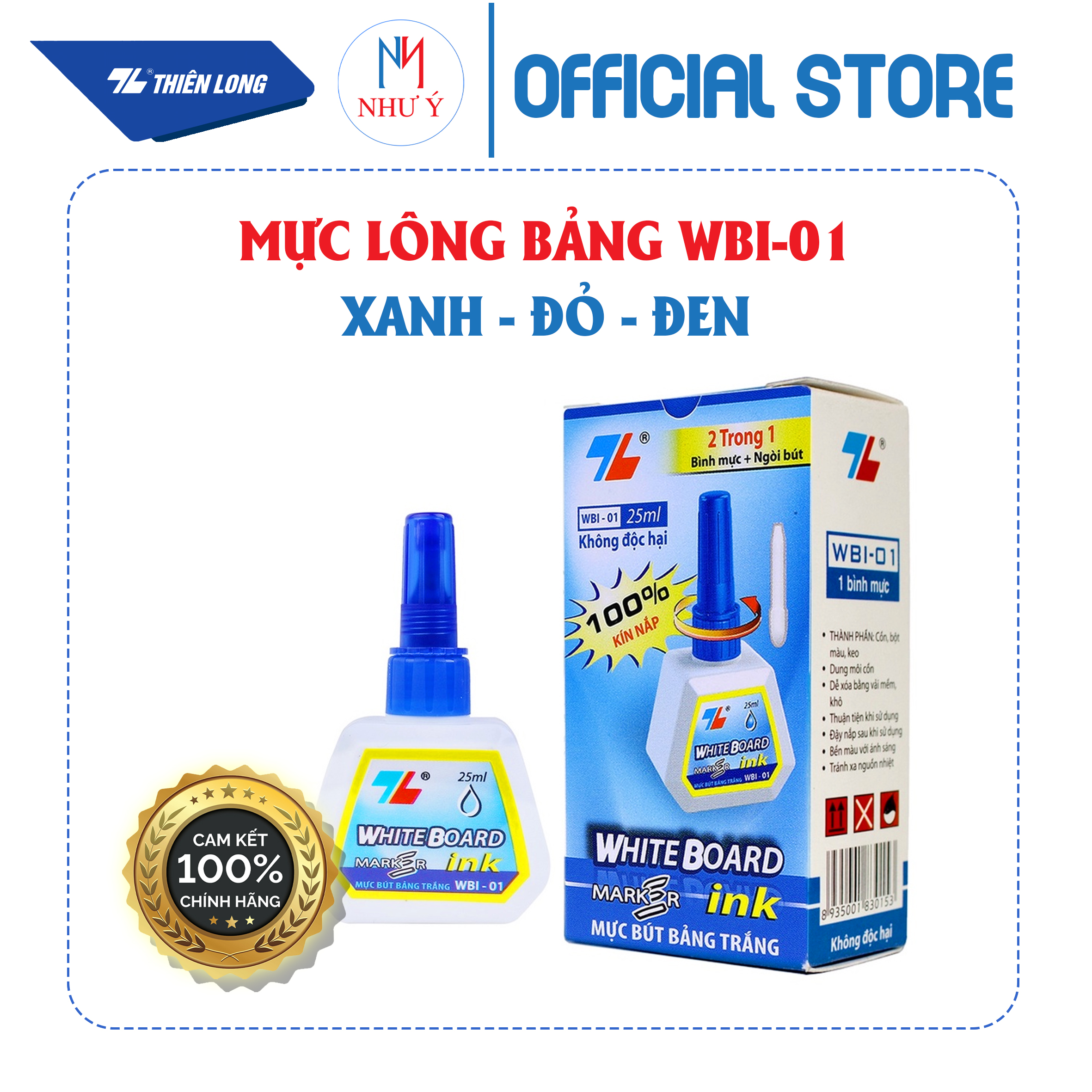 Mực lông bảng Thiên Long WBI-01