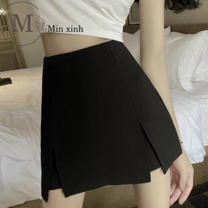 Chân váy chữ A xẻ 2 bên ( có lót trong)
