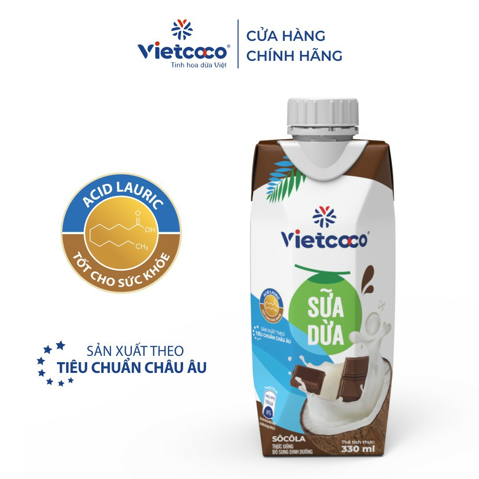 Sữa Dừa Socola UHT Hộp 330ml Thương Hiệu Vietcoco