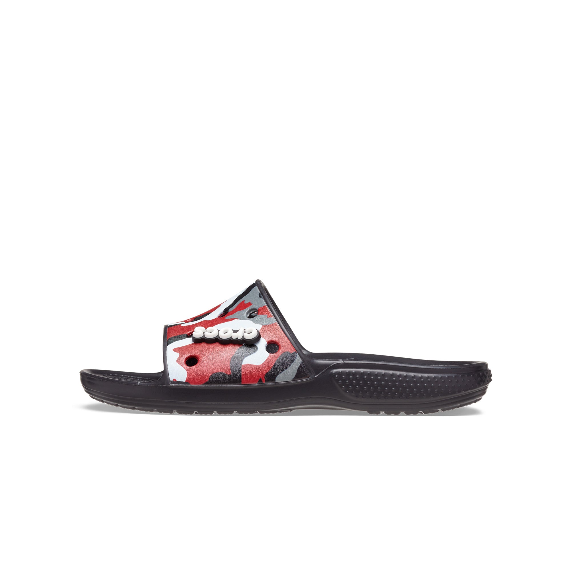 Dép Quai Ngang Trẻ Em Crocs Camo Classic - Black/Red