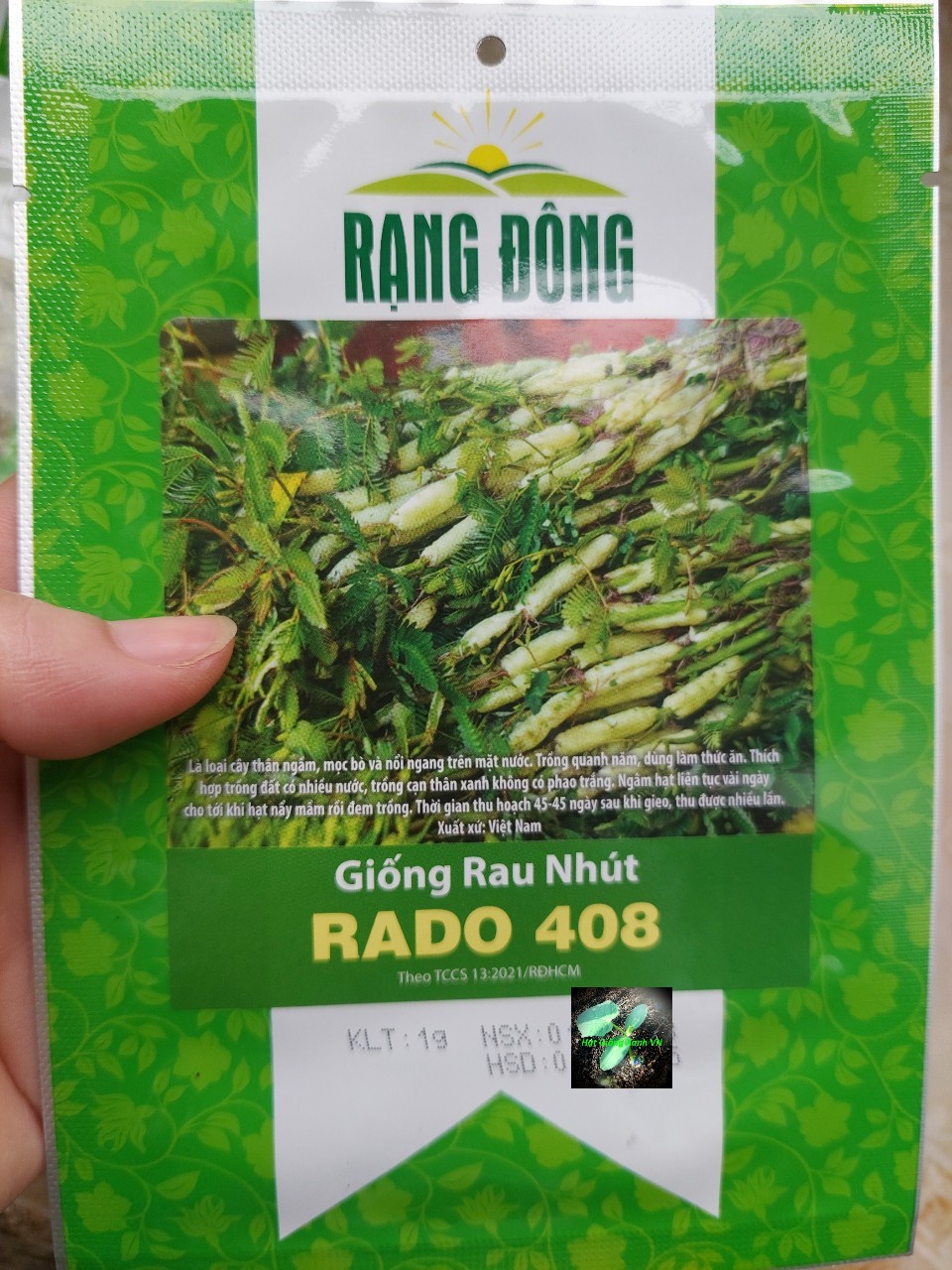 [Seeds] Hạt giống rau nhút RD408, đóng gói 1gr (khoảng 20 hạt)