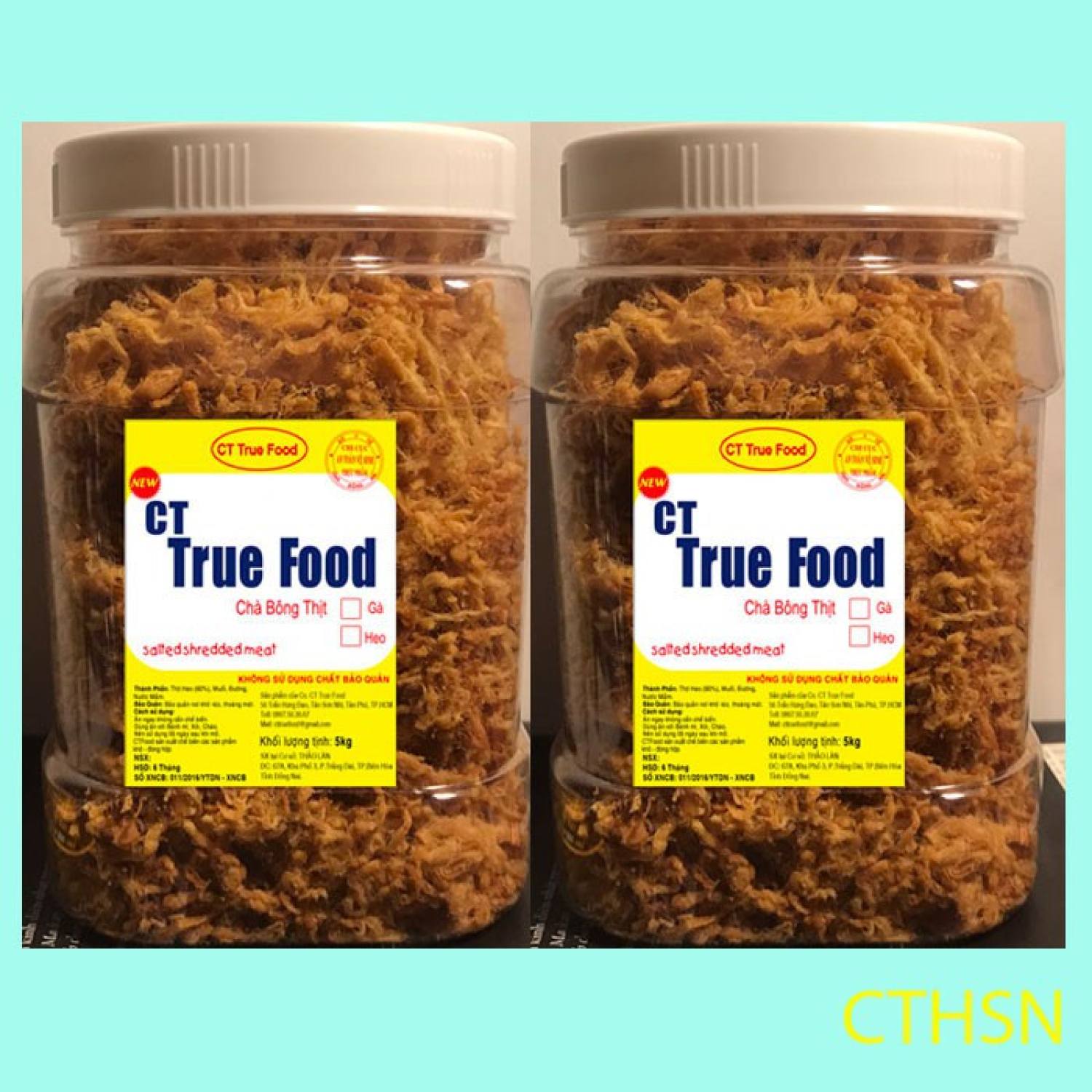 1kg chà bông heo xù - ruốc quà tặng - 2 hũ