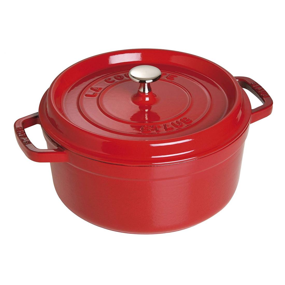 ( Hàng Đức) Nồi gang staub 24cm, 3,8l, đỏ