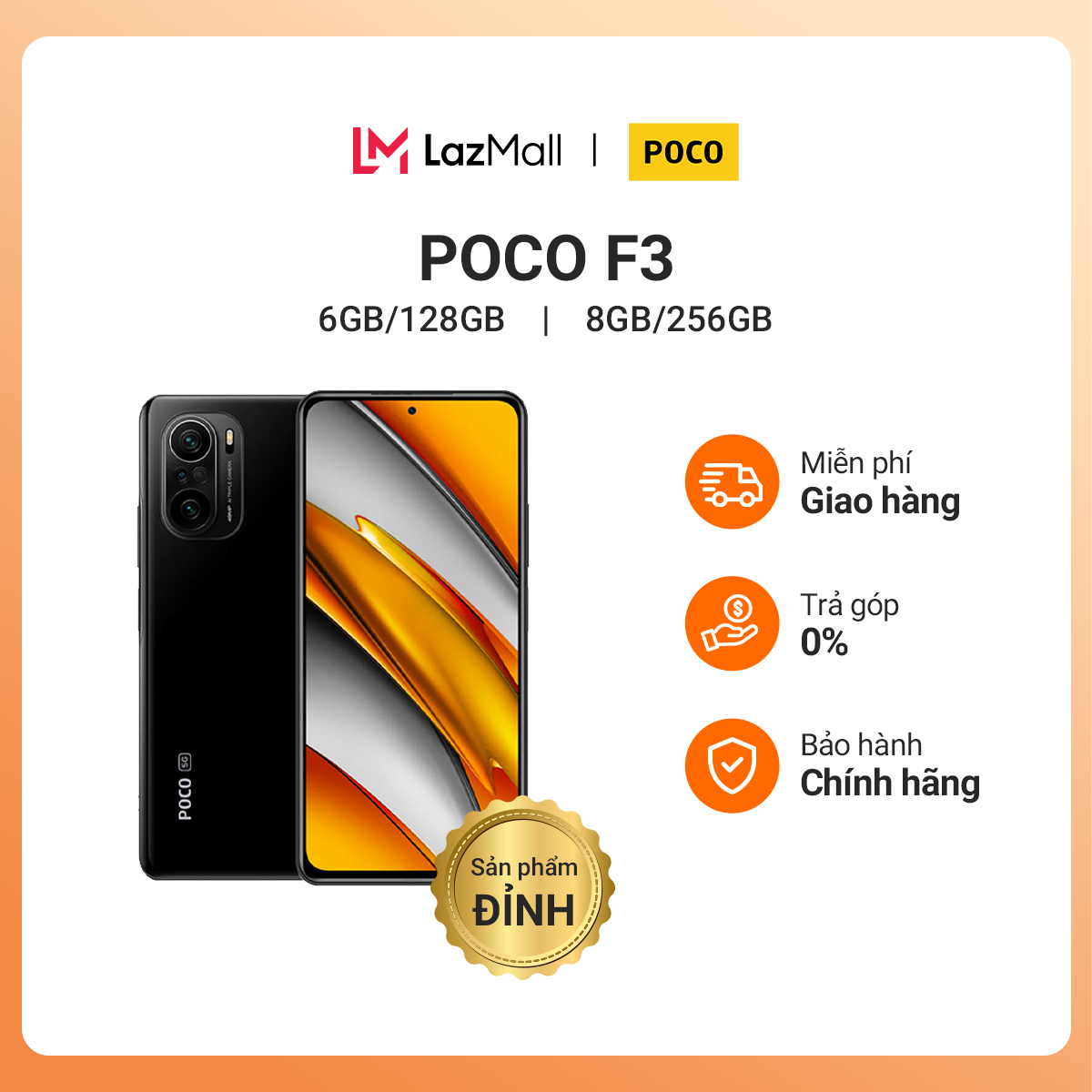 Điện Thoại Thông Minh Xiaomi Poco F3 8GB l 256GB – Hàng Chính Hãng