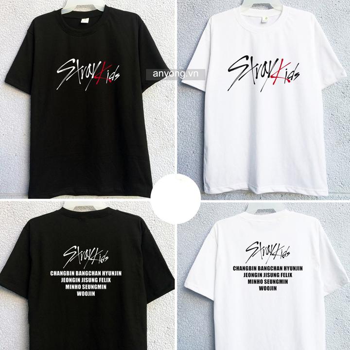 áo thun nhóm stray kids, áo phông fan stray kids