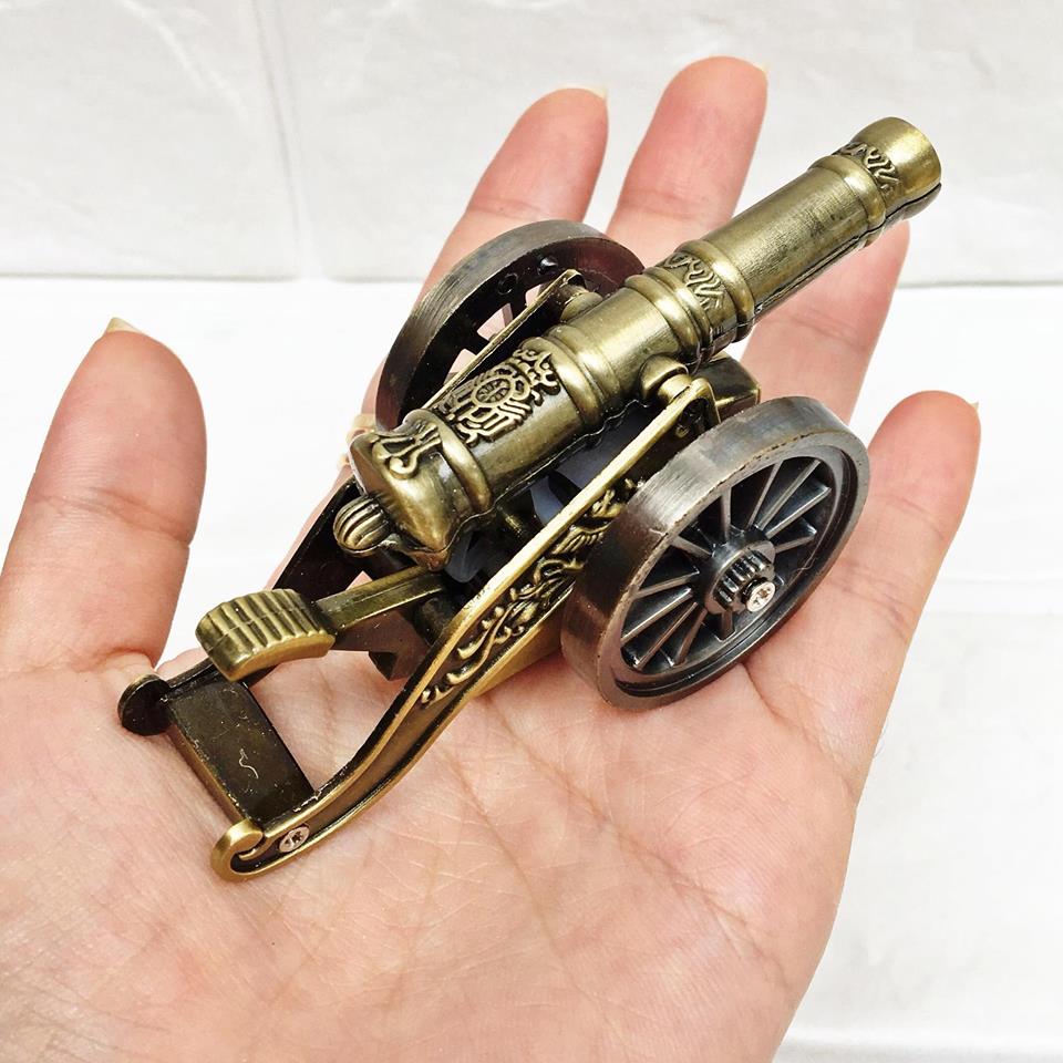 [HCM]Bật Lửa Gas Khè Hình Khẩu Đại Bác Kim Loại