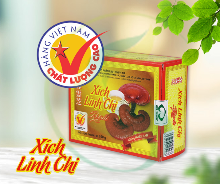 Nấm Linh Chi Đỏ Nhật Bản – Xích Linh Chi Nhật Bản Thượng Hạng Cắt Lát – Hộp 100Gr