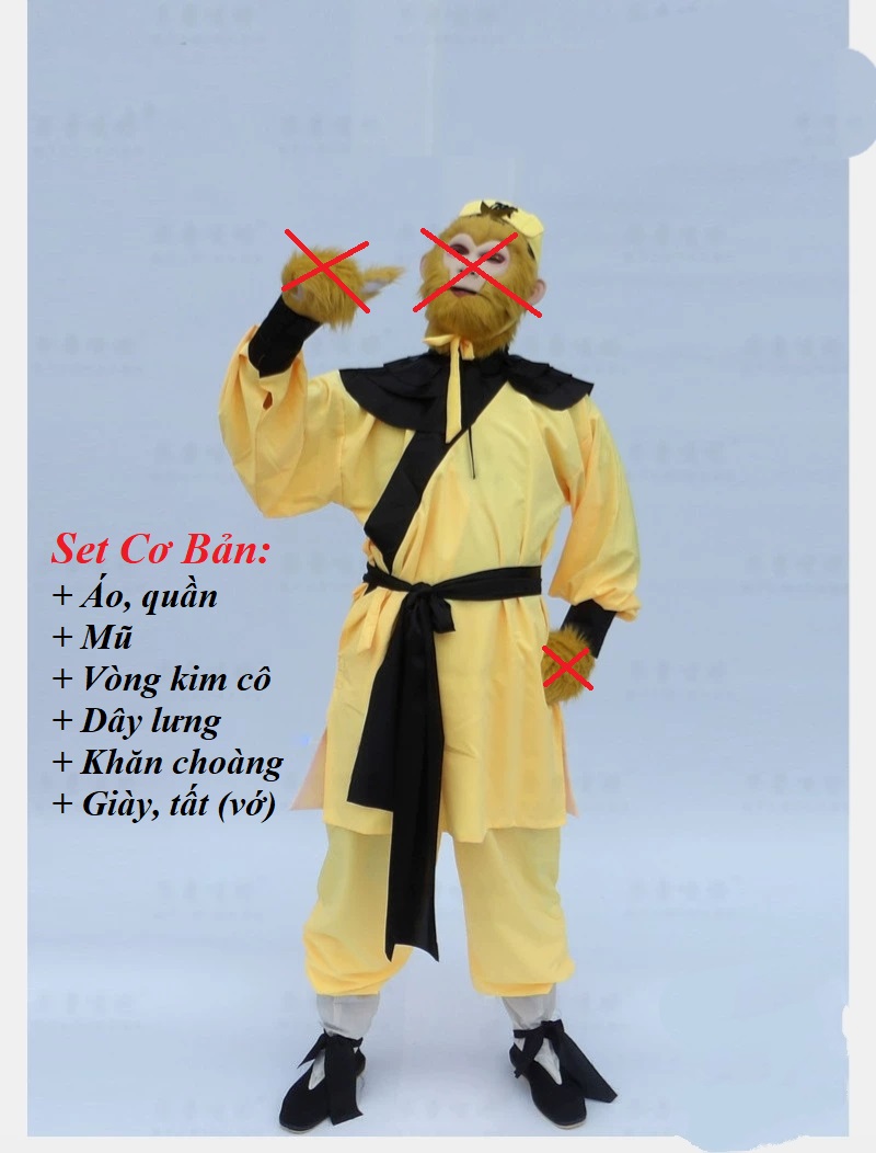 Trang Phục Tôn Ngộ Không Thỉnh Kinh Quần áo Tôn Ngộ Không Tề Thiên Đại Thánh Trang Phục Tây Du Ký Bộ Cao Cấp